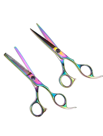 Professional Colorful Teeth Scissor - Hair Thinning Shears - Colorful Hair Cutting Scissor