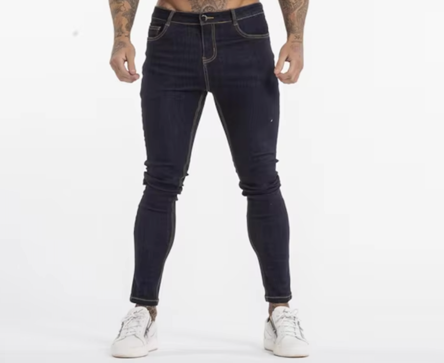 Mens Premium Skinny Jeans - Stretchable - Comfort Waist - Narrow Bottom